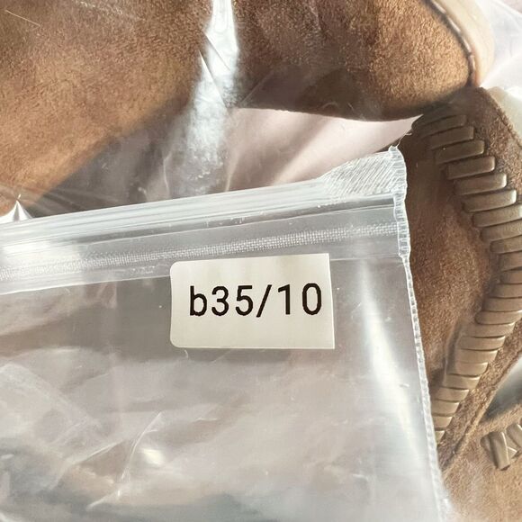 Dolce Vita DV8 Tan Brown Suede Ankle Boots Western Whipstitch Block Heel 6.5 New - Picture 8 of 8